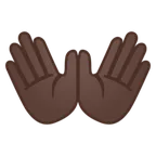 open hands: dark skin tone per la piattaforma Google