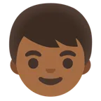 boy: medium-dark skin tone สำหรับแพลตฟอร์ม Google