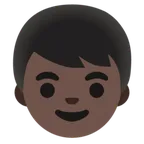 boy: dark skin tone für Google Plattform