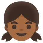 girl: medium-dark skin tone pentru platforma Google