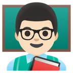 Google platformu için man teacher: light skin tone