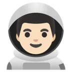 man astronaut: light skin tone pentru platforma Google