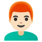 man: light skin tone, red hair til Google platform