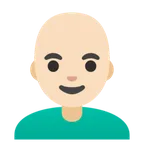 Google dla platformy man: light skin tone, bald