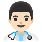 Google 플랫폼을 위한 man health worker: light skin tone