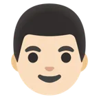 man: light skin tone per la piattaforma Google