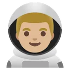 man astronaut: medium-light skin tone per la piattaforma Google