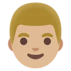 man: medium-light skin tone สำหรับแพลตฟอร์ม Google