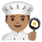 man cook: medium skin tone untuk platform Google
