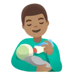 man feeding baby: medium skin tone alustalla Google