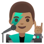 man singer: medium skin tone untuk platform Google