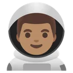 man astronaut: medium skin tone alustalla Google