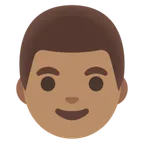 man: medium skin tone สำหรับแพลตฟอร์ม Google