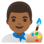 man artist: medium-dark skin tone til Google platform