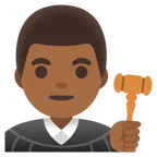 man judge: medium-dark skin tone pentru platforma Google