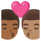 Google dla platformy kiss: man, man, medium-dark skin tone, medium skin tone