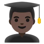 Google dla platformy man student: dark skin tone