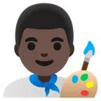 man artist: dark skin tone til Google platform