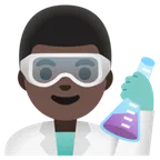 man scientist: dark skin tone pentru platforma Google