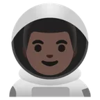 man astronaut: dark skin tone สำหรับแพลตฟอร์ม Google