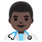 Google dla platformy man health worker: dark skin tone