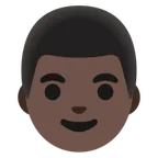 man: dark skin tone untuk platform Google