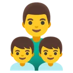 Googleプラットフォームのfamily: man, boy, boy