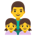 family: man, girl, girl для платформи Google