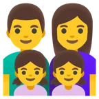 Google platformu için family: man, woman, girl, girl
