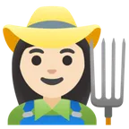 woman farmer: light skin tone für Google Plattform