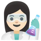 woman scientist: light skin tone per la piattaforma Google