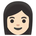 woman: light skin tone สำหรับแพลตฟอร์ม Google