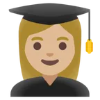 woman student: medium-light skin tone til Google platform