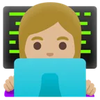 Google platformu için woman technologist: medium-light skin tone