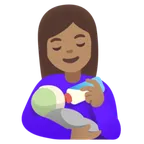 woman feeding baby: medium skin tone pentru platforma Google