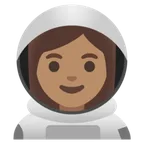 Google platformu için woman astronaut: medium skin tone