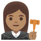 Googleプラットフォームのwoman judge: medium skin tone