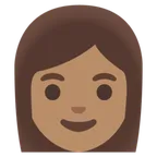 woman: medium skin tone per la piattaforma Google