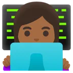 Google dla platformy woman technologist: medium-dark skin tone