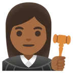 woman judge: medium-dark skin tone für Google Plattform