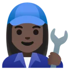 woman mechanic: dark skin tone til Google platform