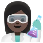 Google platformu için woman scientist: dark skin tone