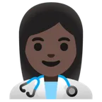 Google 플랫폼을 위한 woman health worker: dark skin tone