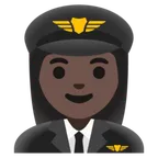 woman pilot: dark skin tone pentru platforma Google