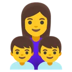 family: woman, boy, boy for Google-plattformen