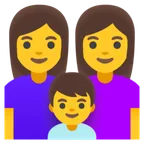 family: woman, woman, boy para la plataforma Google