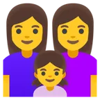 family: woman, woman, girl for Google platform