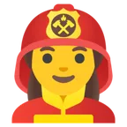 woman firefighter para la plataforma Google