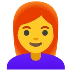 Googleプラットフォームのwoman: red hair