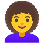 woman: curly hair for Google platform